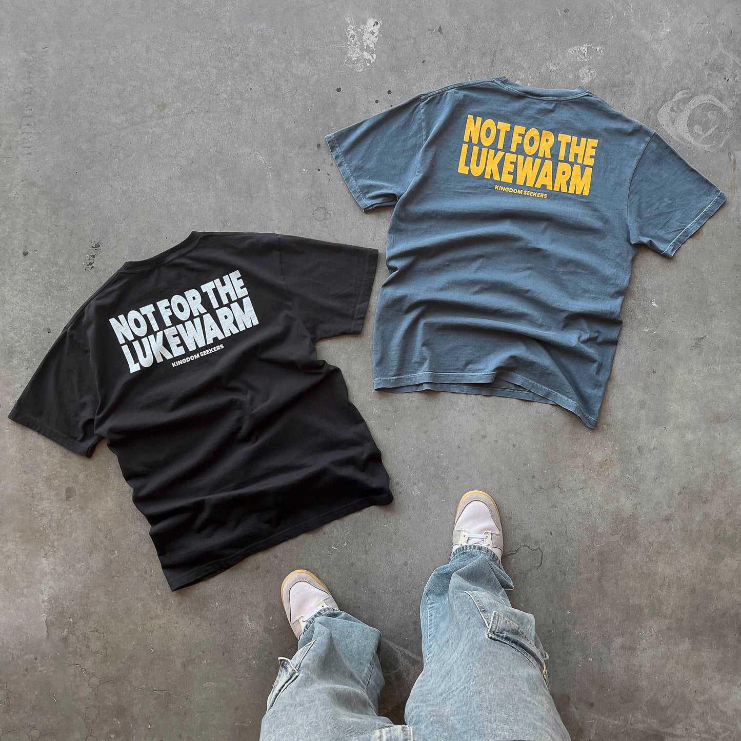 "NOT 4 LUKEWARM" T-SHIRT - DENIM