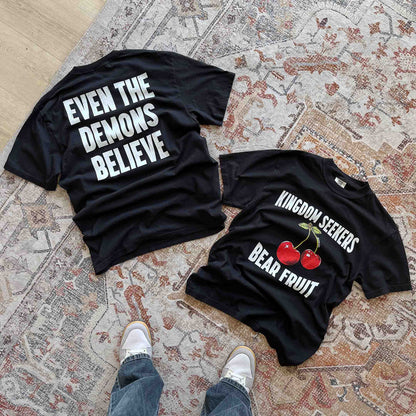 "DEMONS BELIEVE" T-SHIRT - BLACK