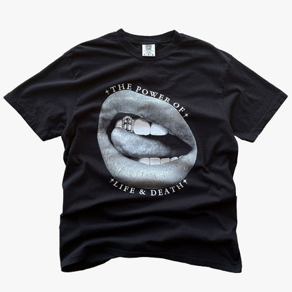 "HOLY LIPS" T-SHIRT - WHITE / BLACK